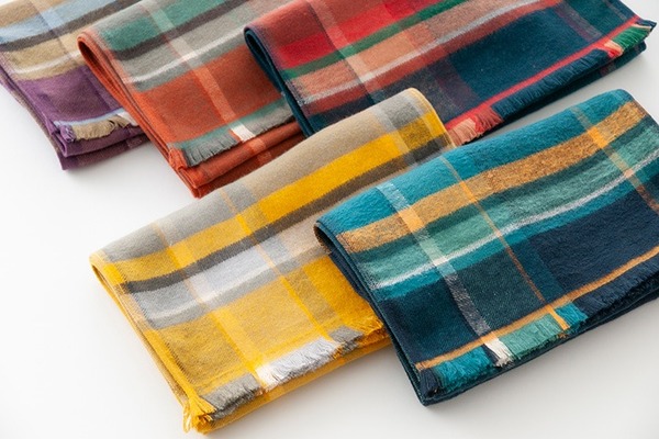 トラッドチェックマフラー（タオルマフラー）