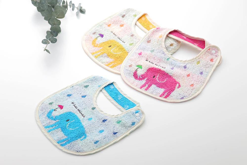 今治タオルオフィシャルオンラインストア 今治タオル公式通販サイト ゾウと雨2 スタイ スタイ ブルー タオルメーカー